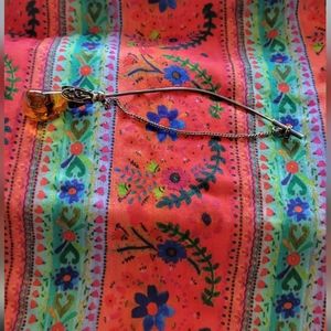 Vintage Amber Stone Hat Pin